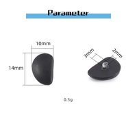 Носоупор силиконовый G449-1, 14*10 мм, цвета в ассортименте