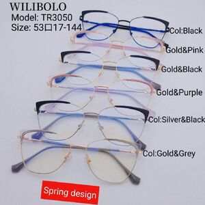 Metal + TR90 ultrathin women's frames with spring hinges Wilibolo TR3050