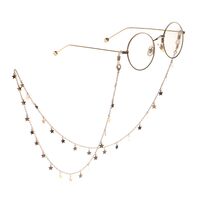 Металлическая нескользящая цепочка золотого цвета, со звездами, для очков и масок GL881