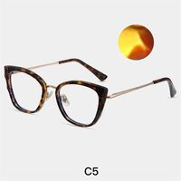 Combined frame (metal + TR90) or glasses with blue light protection, with spring hinges FA87256