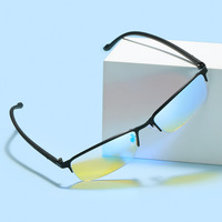 Blue Block metal glasses with blue light protection for colorblind people 1693