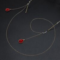 Металлическая нескользящая цепочка золотого цвета, с подвеской в виде капли, для очков и масок GL479