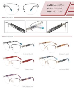 Оправа металлическая полуободковая с флексом LE6452-DA