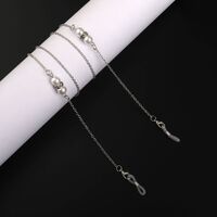 Metal non-slip chain, with pearl and rhinestones, for glasses and masks GL890