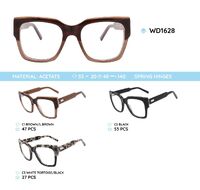 Plastic acetate eyeglasses frame with spring hinges WD1628
