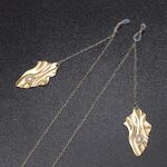 Металлическая нескользящая цепочка золотого цвета, с подвеской изогнутая форма и жемчугом, для очков и масок GL555