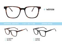 Plastic acetate eyeglasses frame for men with spring hinges WD1538
