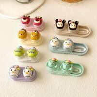 Mini soft contact lens kit retractable W-CT29头戴粉花