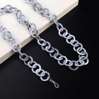 Acrylic non-slip matte chain, concave shape, for glasses and masks GB043