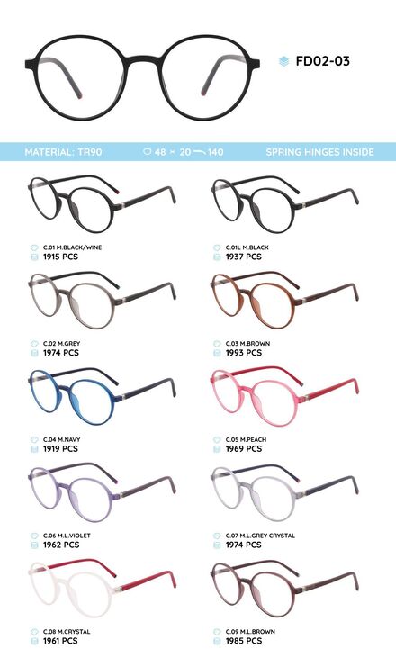 TR-90 plastic frames for glasses FD02-03