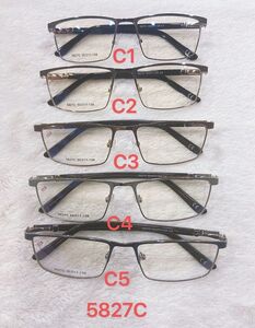 Metal frame for glasses with spring hinges for men 5827C