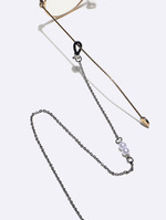 Fashion glasses chain with mixed color rice beads and smiley faces GL286