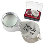 Folding magnifier 1152 (30x21银色) -XX, diameter: 21 mm, magnification: 10X, 20X, 30X