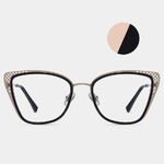 Оправа для очков комбинированная (металл + TR90) с защитой от синего света, с флексом FA87261