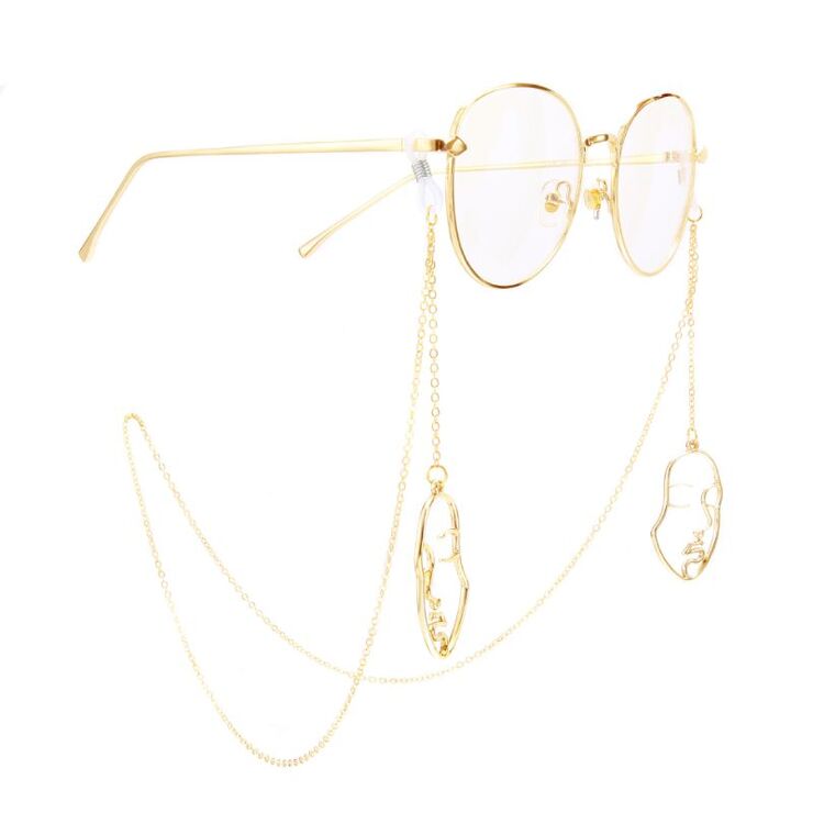 Металлическая нескользящая цепочка, с маской, для очков и масок GA031