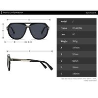 Plastic + metal retro sunglasses for men Elit LH178-EL