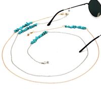 Metal non-slip chain, with turquoise stones, for glasses and masks GL897