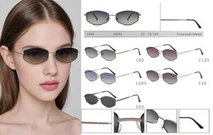 Polarized metal sunglasses for women Leke LK34045