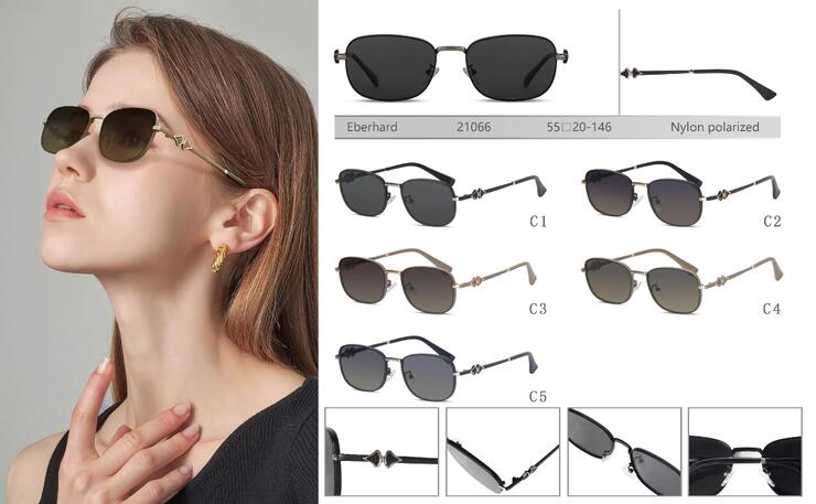 Солнцезащитные поляризационные металлические очки с нейлоновыми линзами Eberhard EH21066