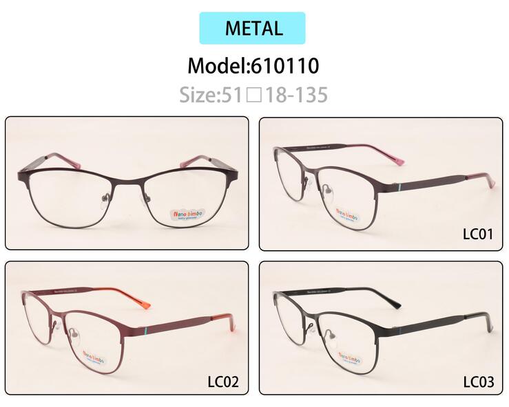 Metal eyeglasses frame for kids with spring hinges Nano Bimbo 610110 (item in stock)