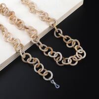 Acrylic non-slip matte chain, concave shape, for glasses and masks GB043