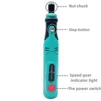 USB rechargeable 3-speed mini polishing machine for cutting, grinding, polishing, engraving, drilling HRY308