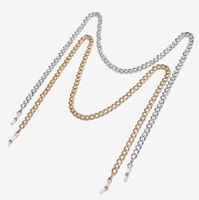 Металлическая нескользящая цепочка комплект из 2-х предметов, золотая и серебряная толстая, для очков и масок GM014