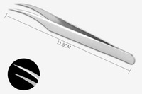 Набор пинцетов из нержавеющей стали из 5 штук в пластиковом боксе