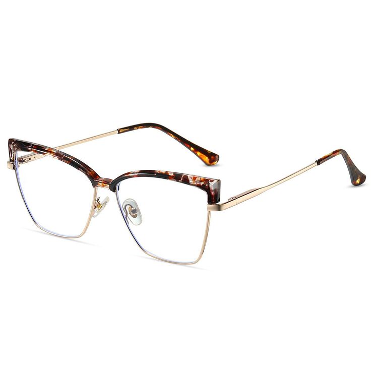Combined frame (metal + TR90) or glasses with blue light protection, with spring hinges FA87267