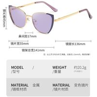 Очки металлические фотохромные с защитой от синего света 9738-GT