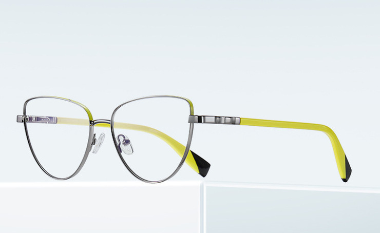 Metal frame with blu-blocker lenses MORE 3018