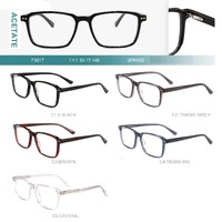 Acetate plastic frames for glasses with spring hinges Big City F3017