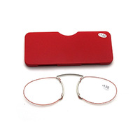 Plastic reading pince-nez glasses with case 6010, diopters from +1,00 to +3.00 RMC=62-64