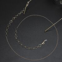 Металлическая нескользящая цепочка, ромбовидная, для очков и масок GL476