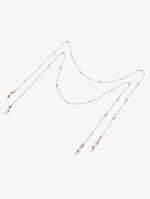 Цепочка для очков с жемчугом, комплект из двух штук, золотая и серебряная GM027