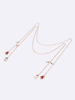 Set of two black and color acrylic glasses chain GM068