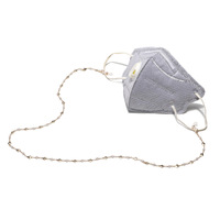 Металлическая цепочка с бусинами и сердечками для очков и масок GL1125