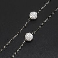 Металлическая нескользящая цепочка, с жемчугом, для очков и масок GL505