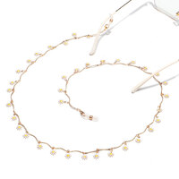 Металлическая цепочка для очков и масок с кулонами 