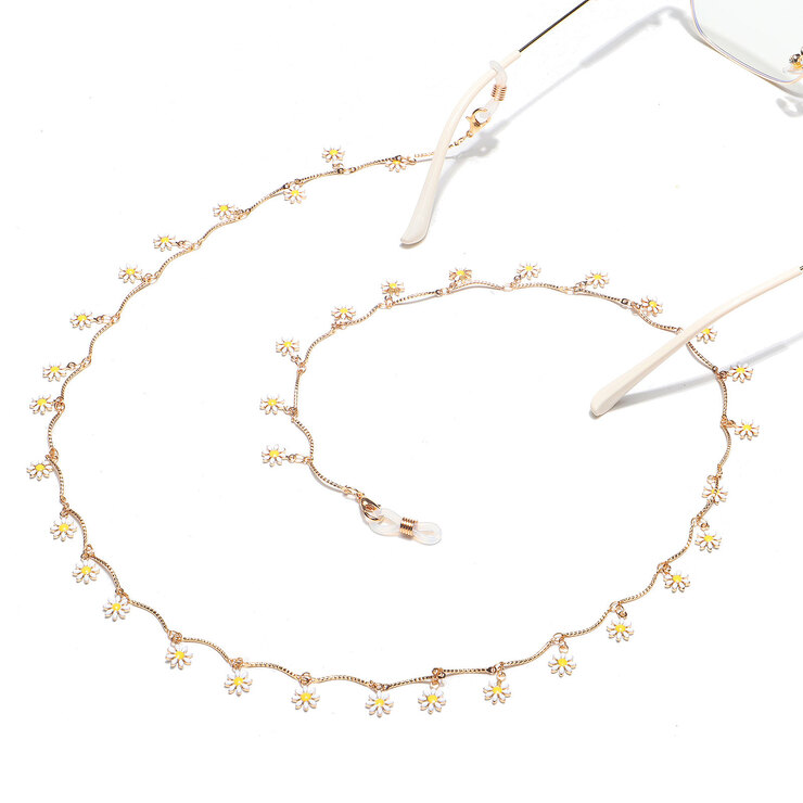 Металлическая цепочка для очков и масок с кулонами 