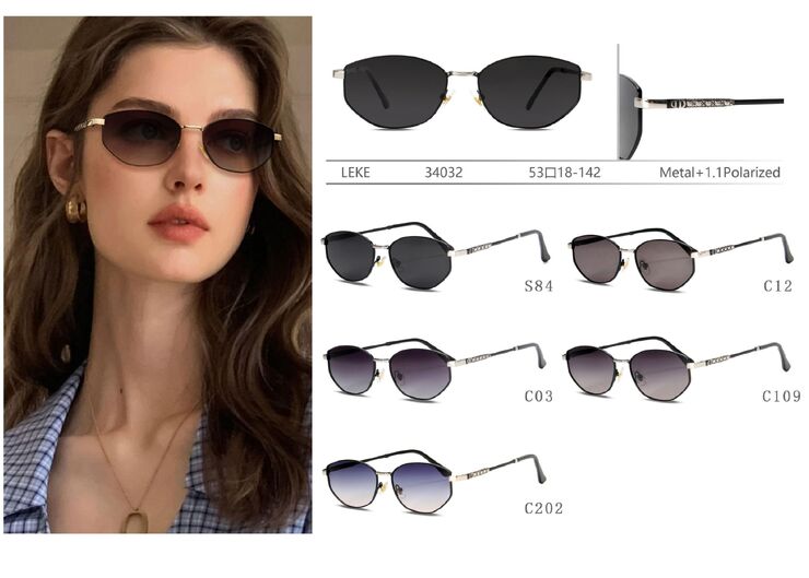 Polarized metal sunglasses Leke LK34032