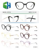 Plastic acetate frame for women with spring hinges CH7918-DA
