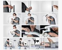 Рабочее место офтальмолога, комбинированный стол с кнопочным управлением + кресло S-880B, столешница 880*500 мм 