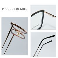 Combined frame (metal + TR90) or glasses with blue light protection, with spring hinges FA87114