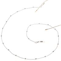 Gold-colored metal non-slip chain, with copper beads, for glasses and masks GL094