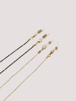 Цветная цепочка для очков, комплект из двух штук, золотая и серебряная GM045