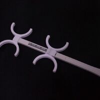 Flipper for ophthalmology body, white / black (without lenses)