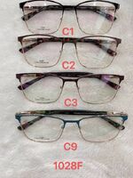 Metal frame for glasses with spring hinges 1028F