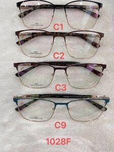 Metal frame for glasses with spring hinges 1028F