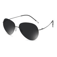 Polarized photochromic metal rimless sunglasses KY222105